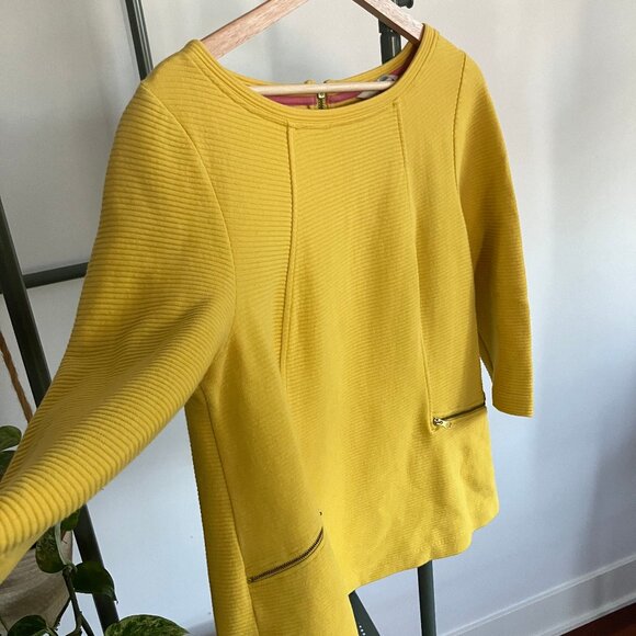 Yellow Boden boatneck 3/4 sleeve top - Picture 8 of 8